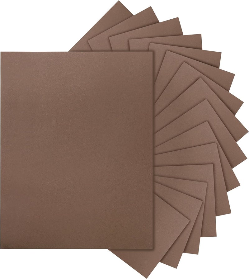 Silunkia 40 Sheets Coffee Color Cardstock 8.5 x 11 Crafts Paper, 200gsm/75lb Premium Dark Brown Card Stock Printer Paper for DIY Cards Making, Greeting Cards, Birthday Decorations, Invitations, Menus - Image 1